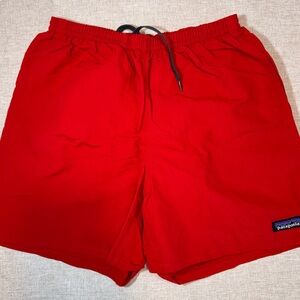 Patagonia Men's Bright Red Swim Trunks-size XS